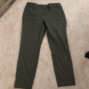 Loft Julie Skinny Pants - Olive